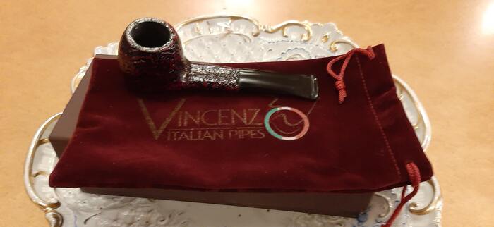 Vincenzo Cortina Red Sandblast pipe #26  OUT OF STOCK