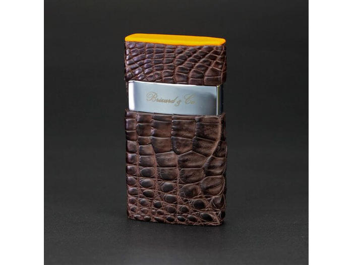 Brizard - Venezia Flountain Flame genuine Caiman Tobacco lighter