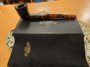 Savinelli Ottagono long SA88 Nera 6mm pipe