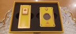 Montecristo classic Yellow lighter and cutter gift set
